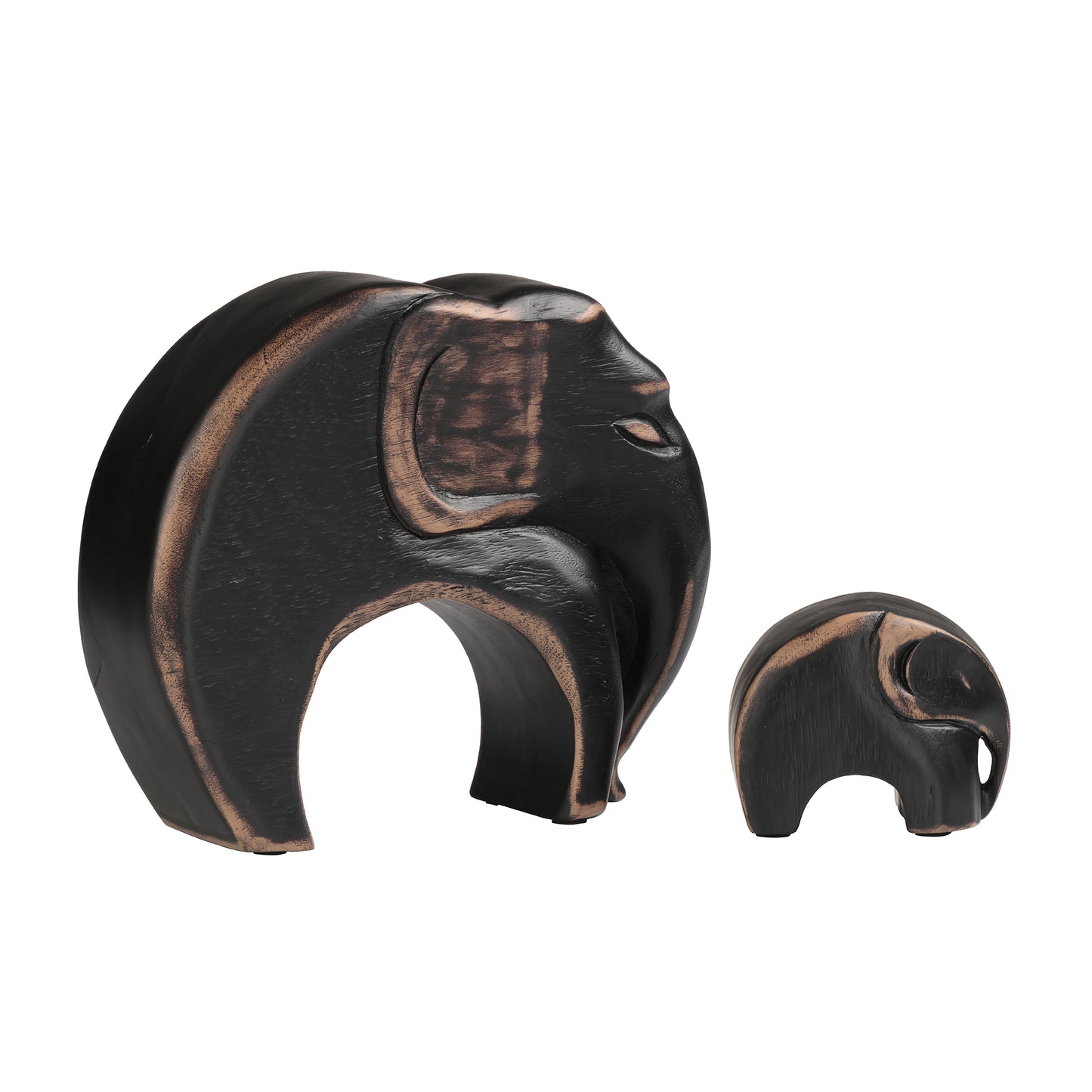 Black Elephant Artefact Set of 2