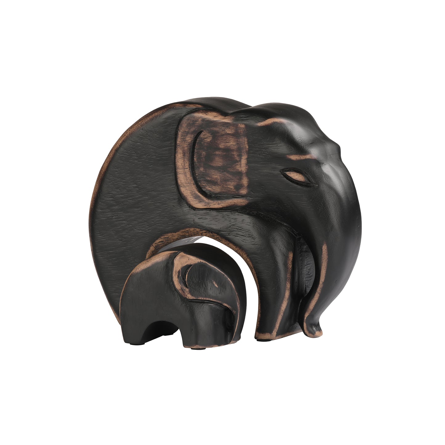 Black Elephant Artefact Set of 2