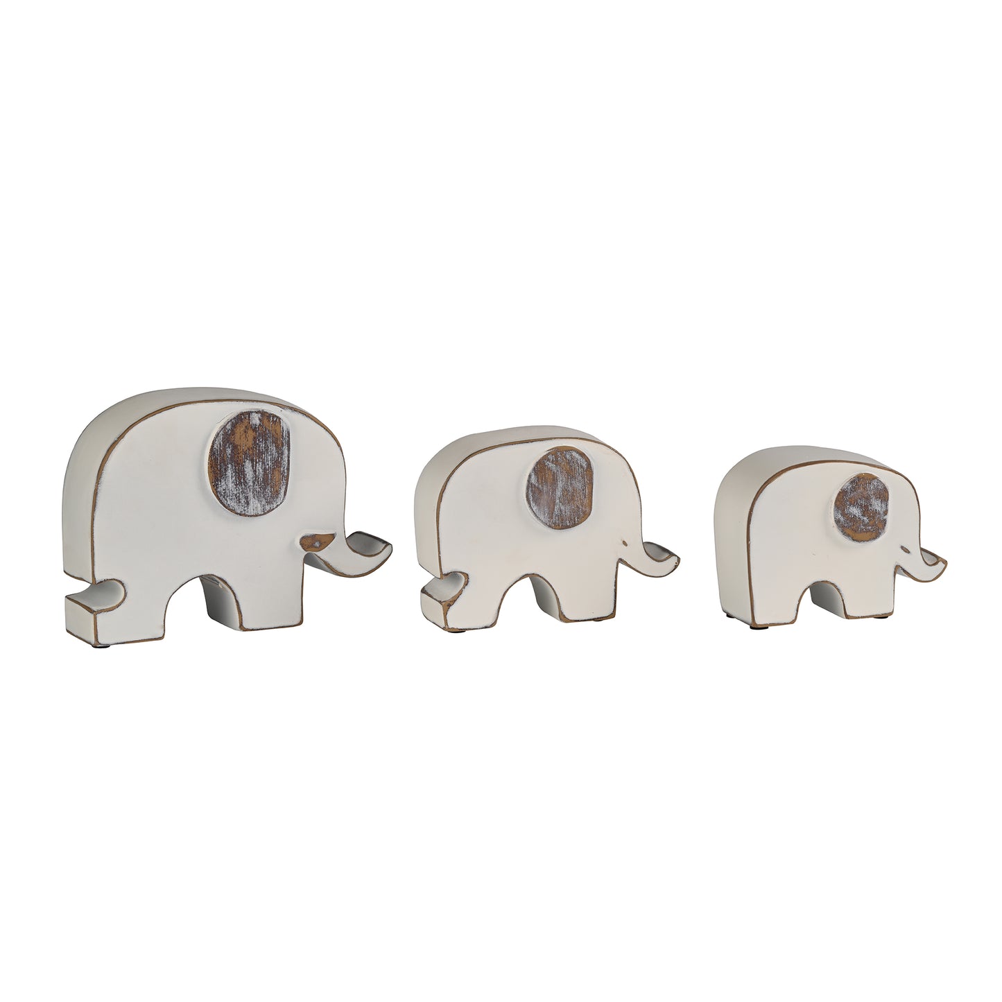 White Elephant Artefact Set of 3