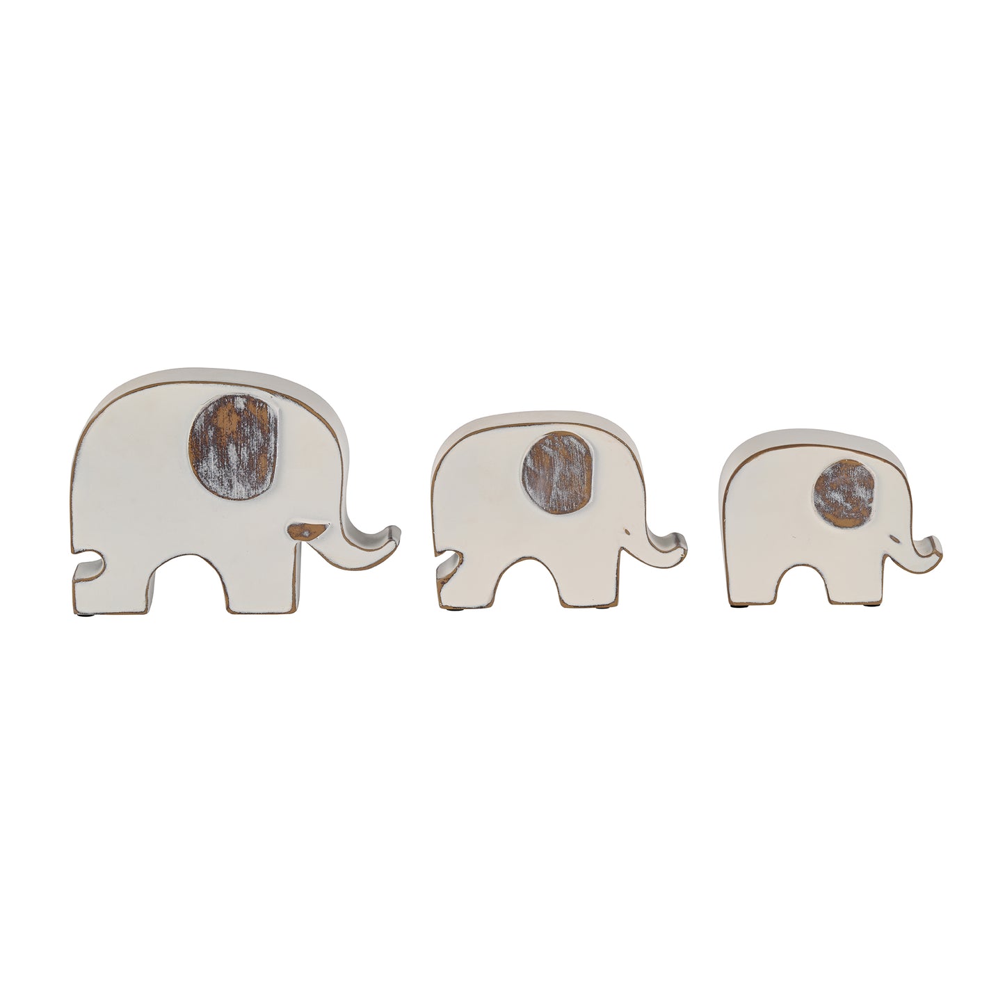 White Elephant Artefact Set of 3