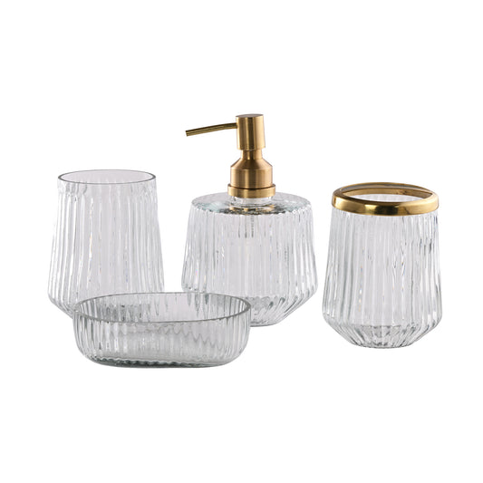 Ribbed Bathroom Set of 4