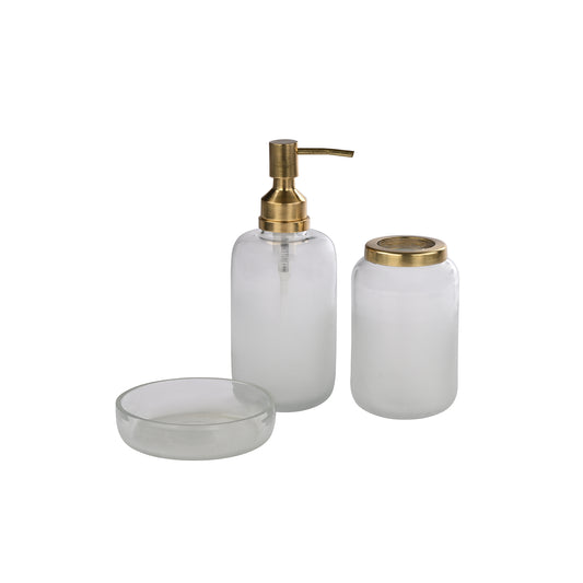 Half Frosted Bathroom Set of 3