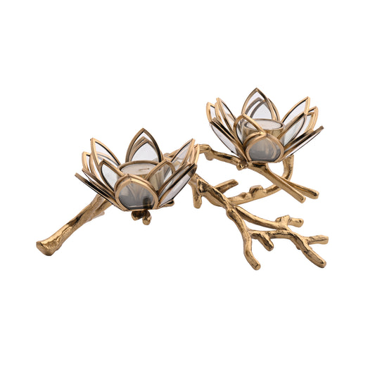 Double Lotus Tlight Holder
