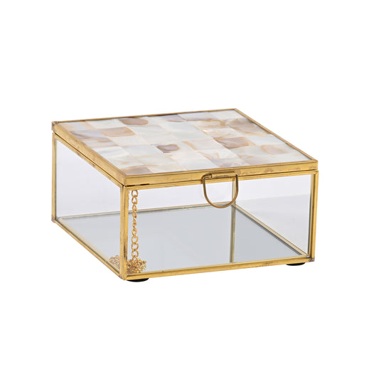 MOP Glass Jewellery Box