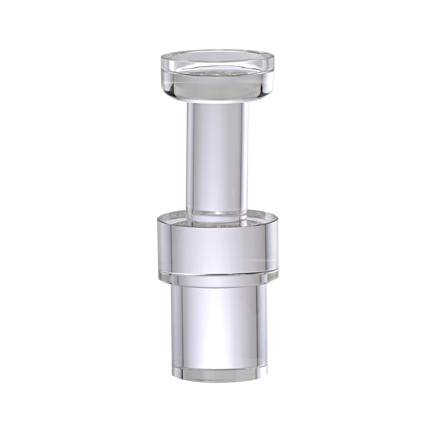 Clear Glass Candle Holder