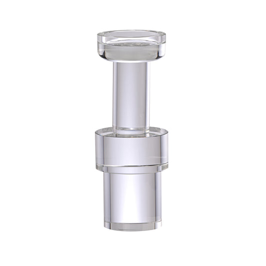 Clear Glass Candle Holder