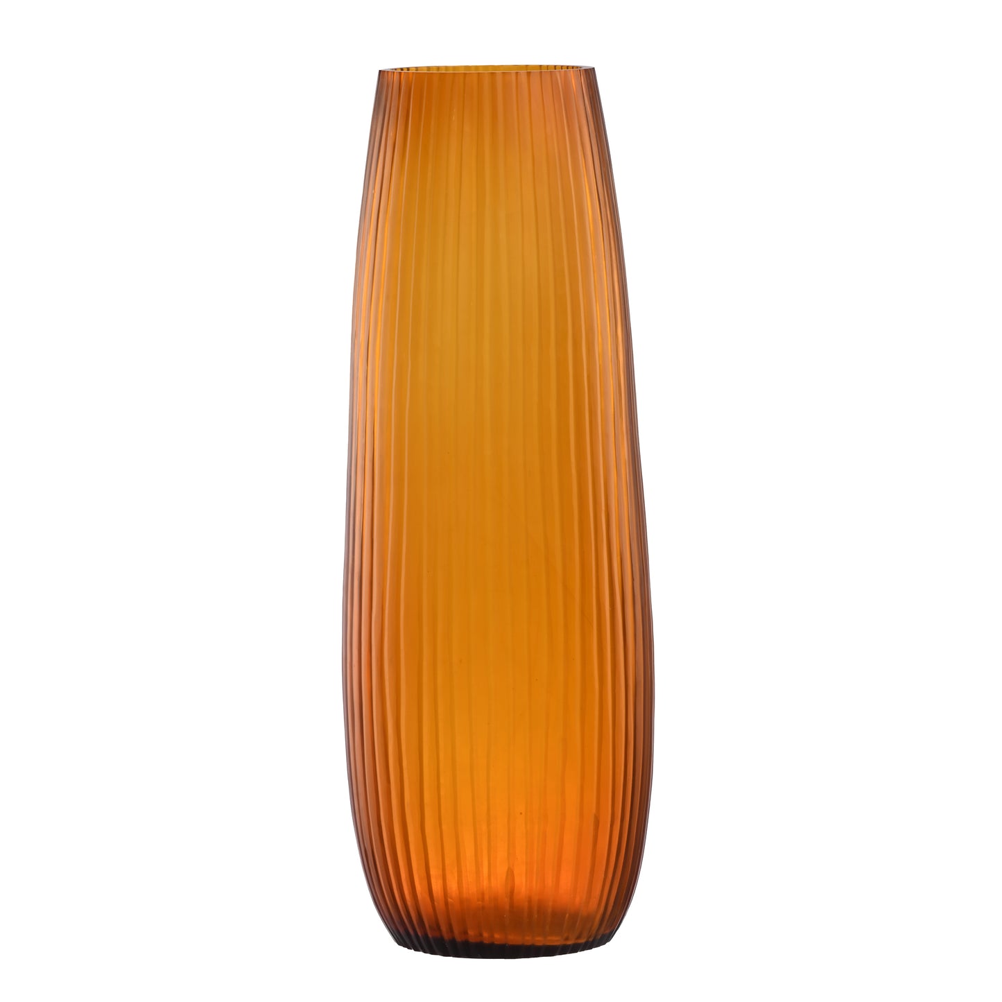 Amber Lotus Cut Vase