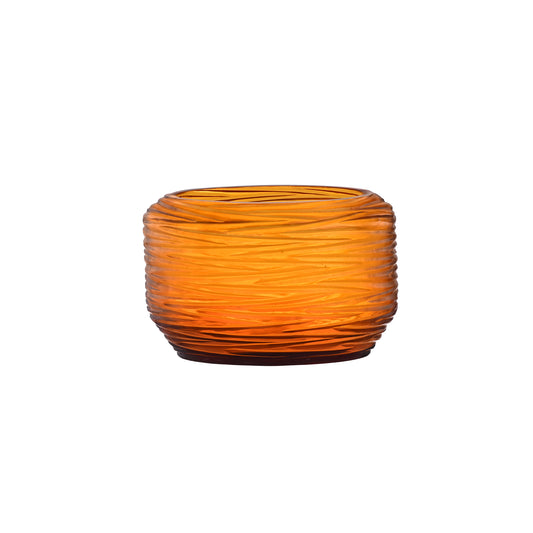 Amber Lotus Cut Vase