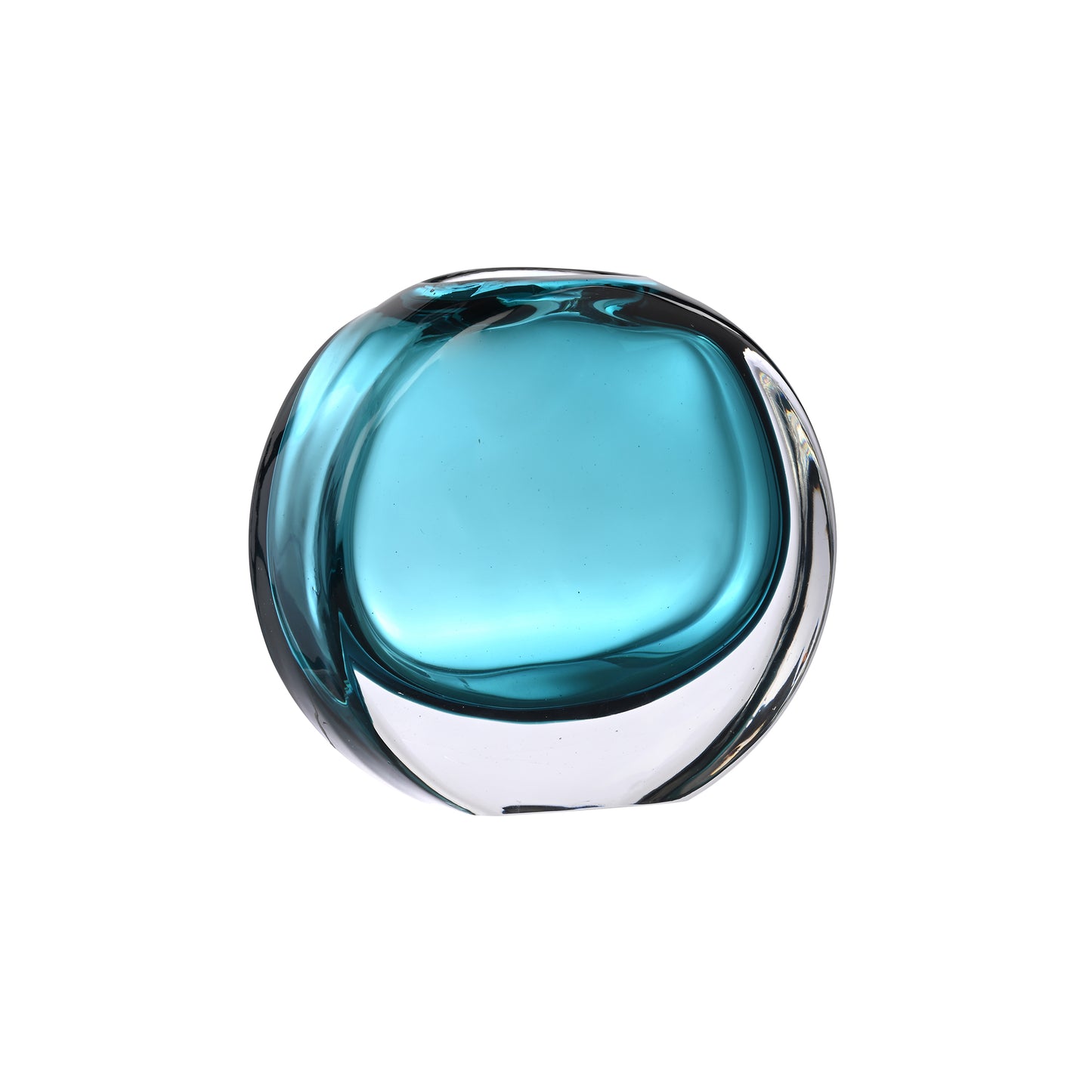 Blue Grey Glass Vase Small