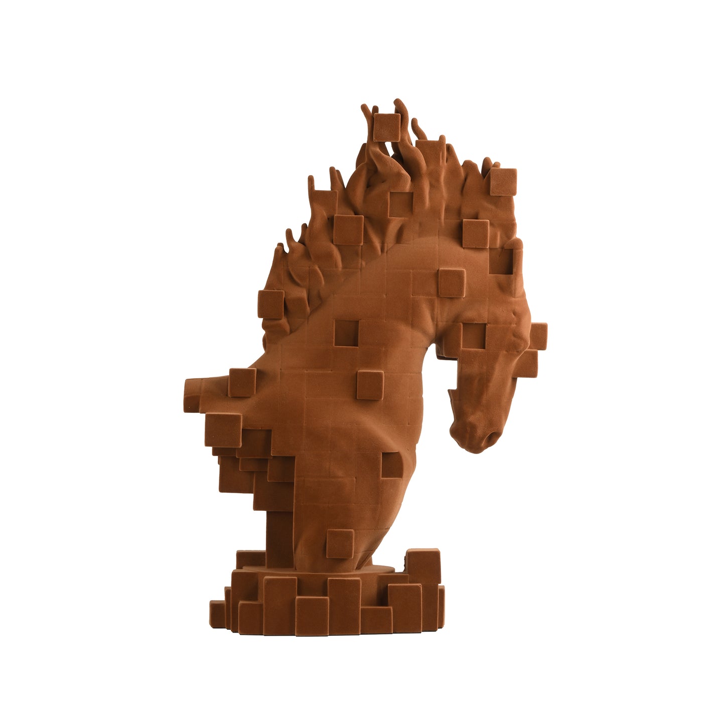 Suede Horse Sculptural Artefact