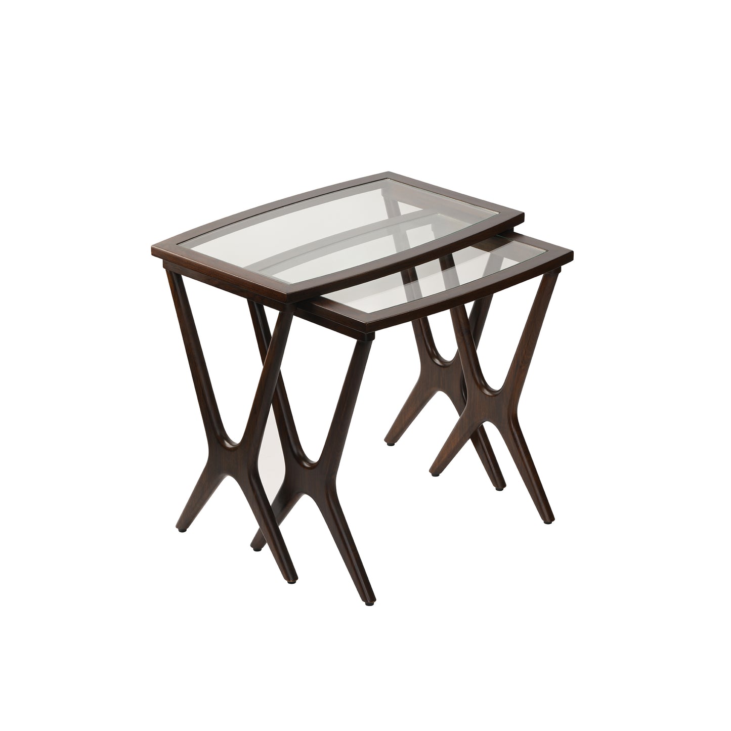 Nest Of 2 Table with Glass Top