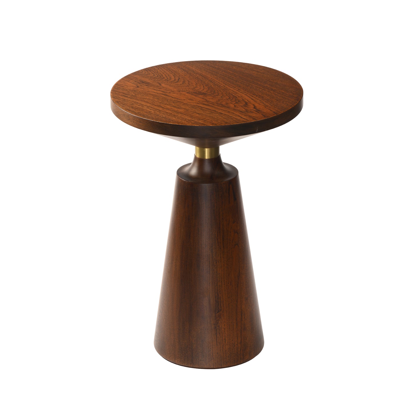 Solidwood Round Table with Brass