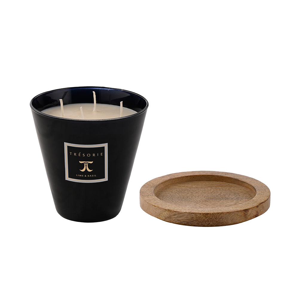 Candle with Lid Lime & Basil Tapered