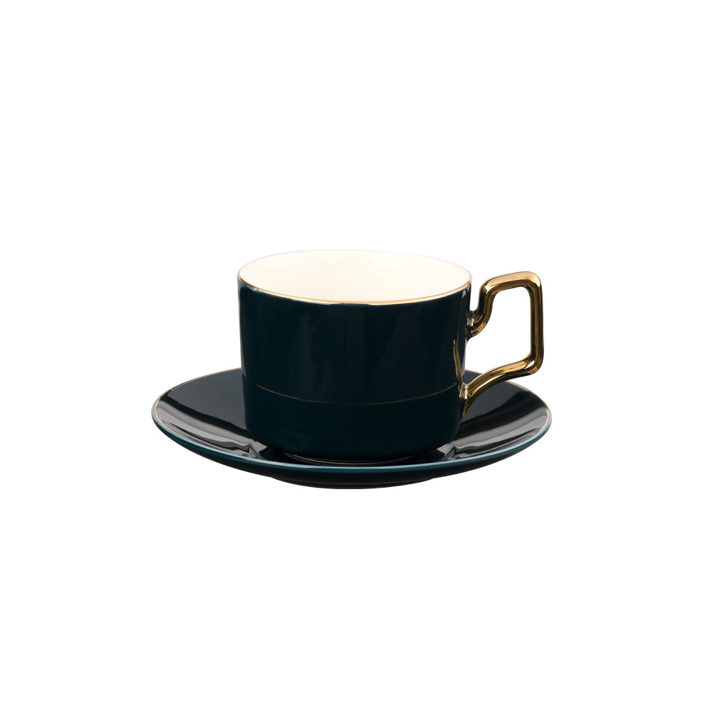 Aristocatic Cup and Saucer Dark Navy Blue 12 Pcs