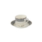 Graphic Diagonal Cup And Saucer Set of 12