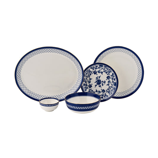 Jardin Bleu Collection Dinner Set 21 Pcs