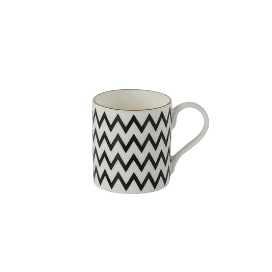 Noir Zig Zag B Mug Set of 6