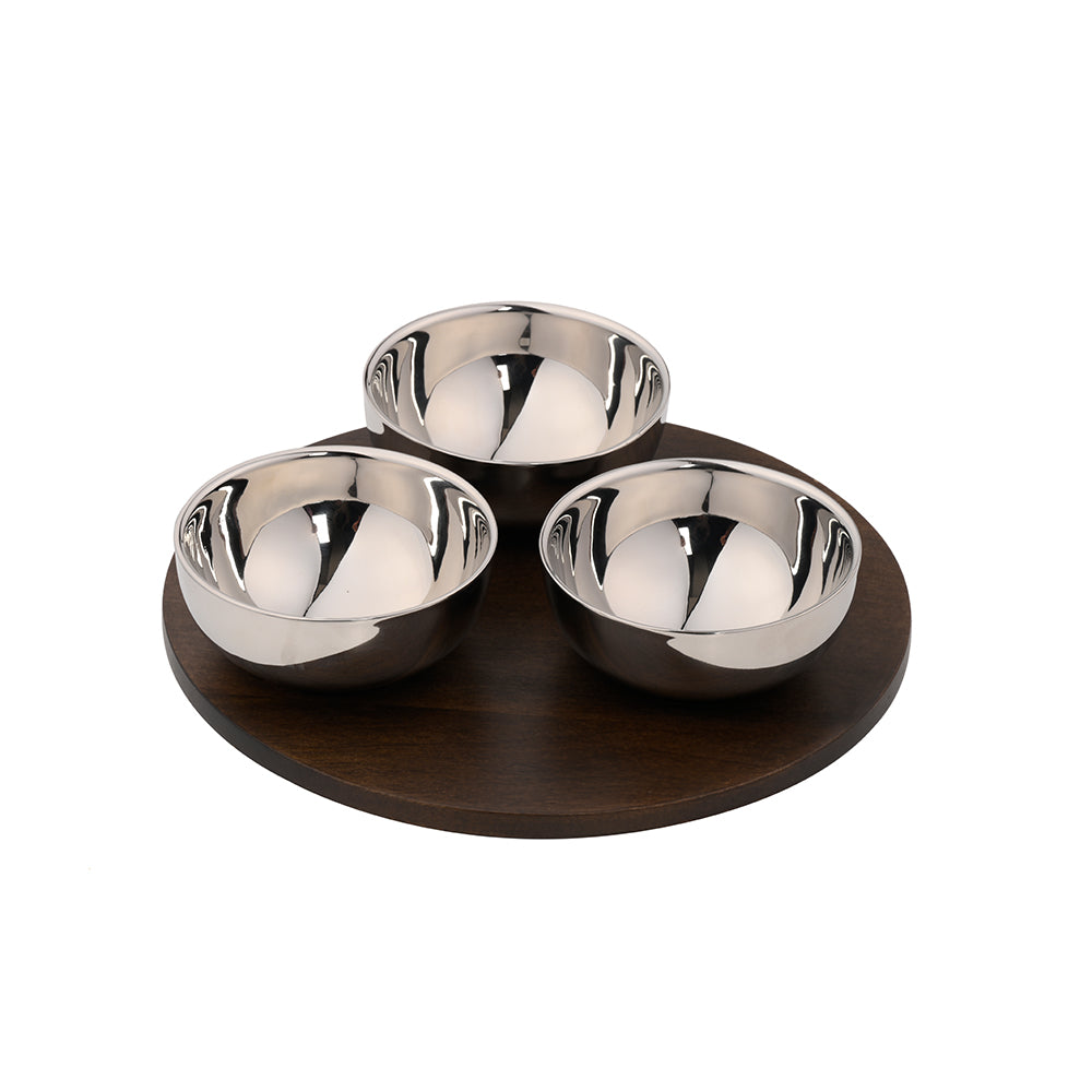Dapper Bowls with Tray 4 Pcs