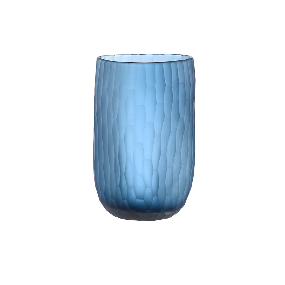 Etched Vase Blue