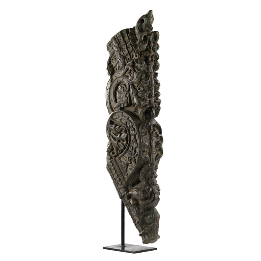Wooden Artefact on Iron Stand