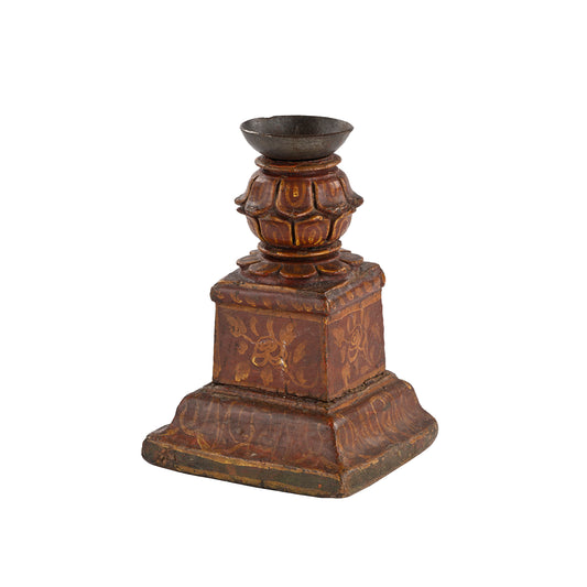 Ethnic Wooden Candle Holder