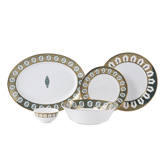 Chinar Dinner Set Blue 21 pcs