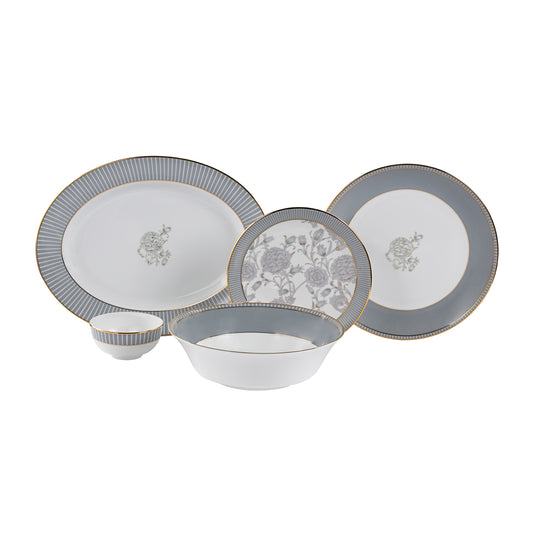 Grey Iris Dinner Set 21 Pcs