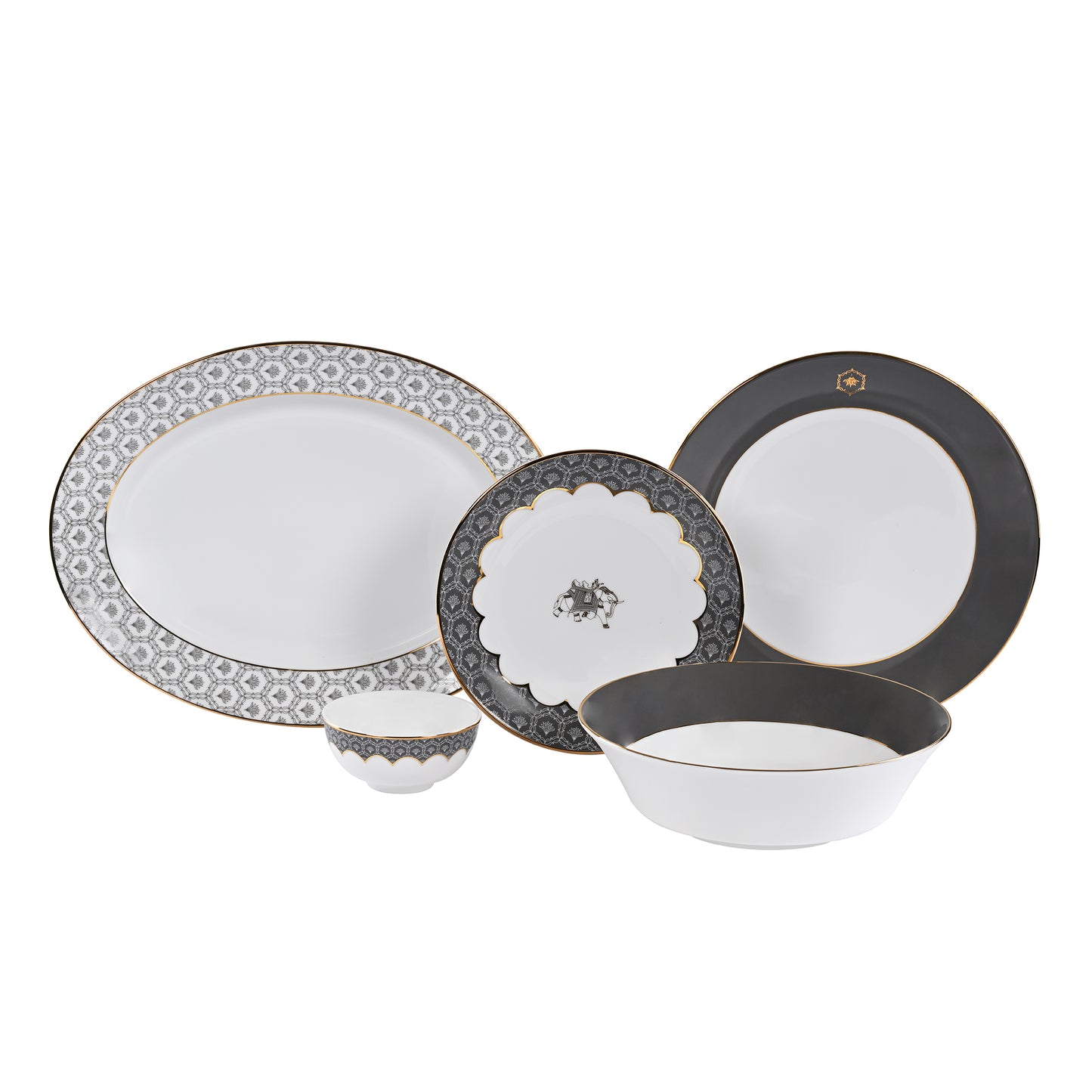 Grey Legacy Dinner Set 21 pcs