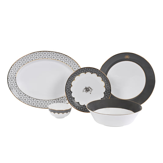 Grey Legacy Dinner Set 21 pcs