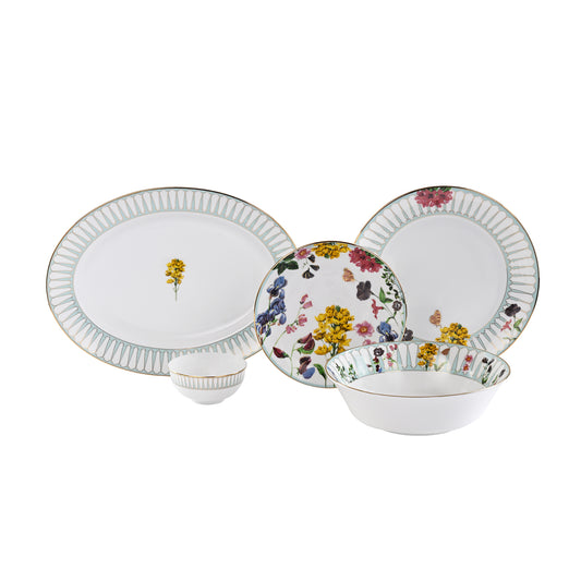 Basant Yellow Dinner Set 21 pcs