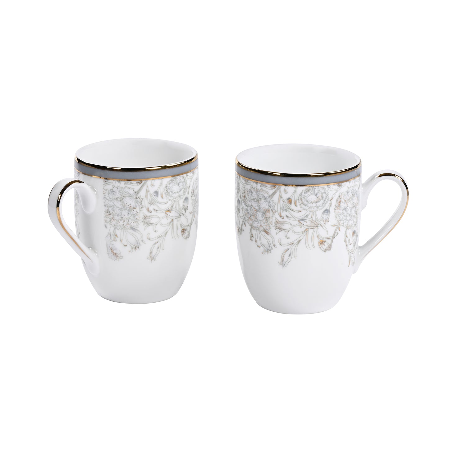 Grey Iris Coupe Mug Set Of 2