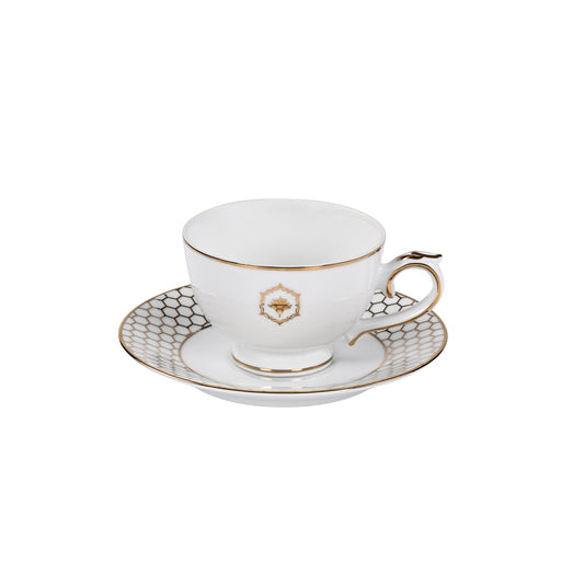 Grey Legacy Cup & Saucers Set Of 12 pcs