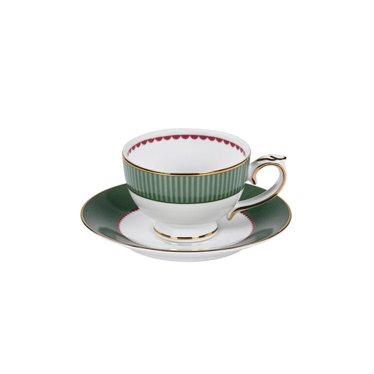 Mayura Green Cup & Saucers Set of 12pcs