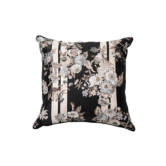 Gulbagh Black Cushion Cover
