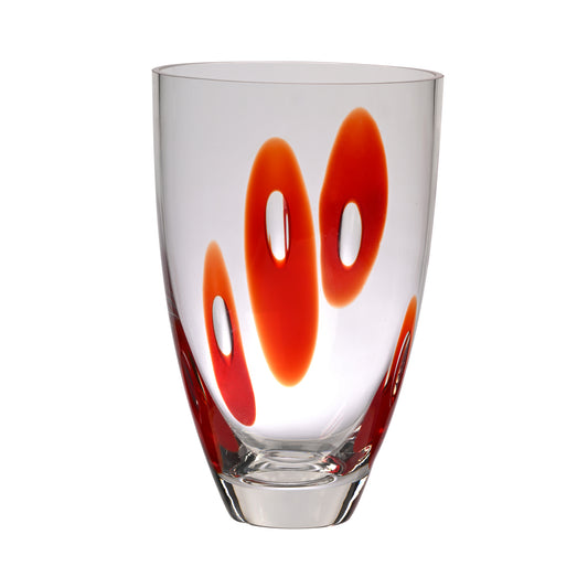 Circus Red Dot Glass Vase