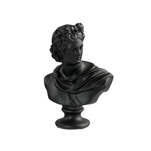 Bust of Apollo Greek Sculpture Black Medium