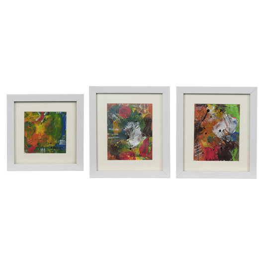 Mosaic Melodies -Acrylic on Canvas Set of 3-Ankita Rohra