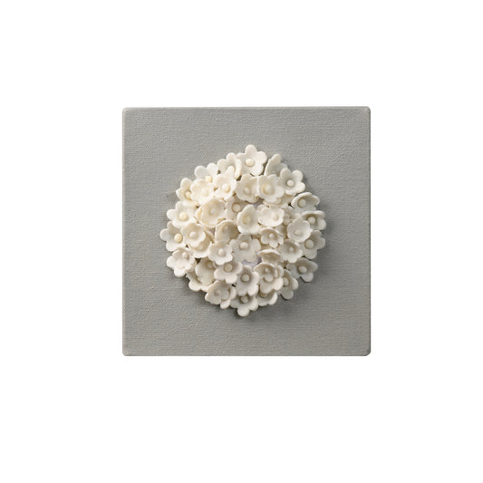 3D Flower -I-Porcelain Clay on Canvas-Sonam Sanjay Gupta