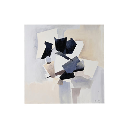 Monotone Ganpati -2 Acrylic on Canvas - Sonam Sanjay Gupta