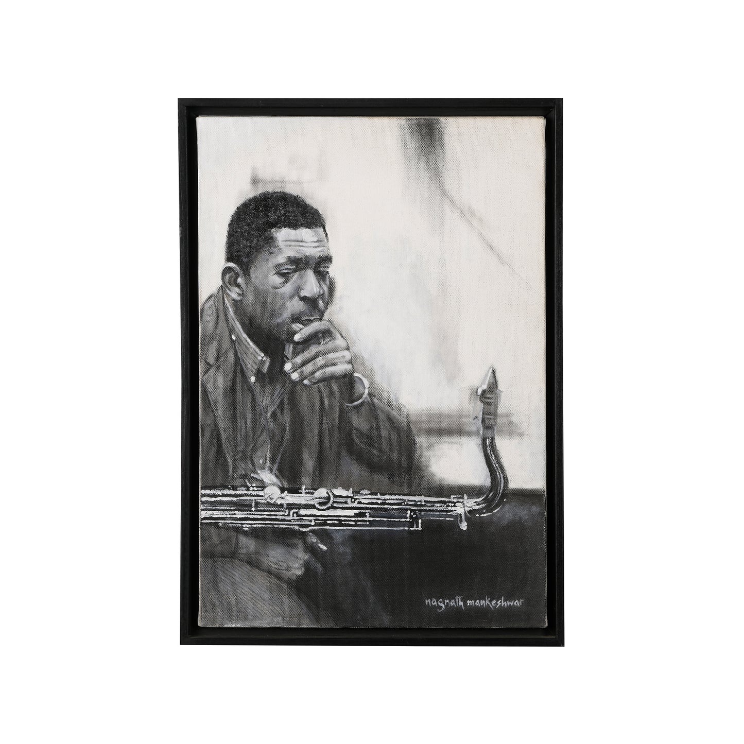 Coltrane Acrylic /Charcoal - Nagnath Mankeshwar