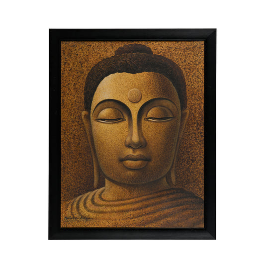 Buddha III Acrylic on Canvas - Madhukar Mahajan