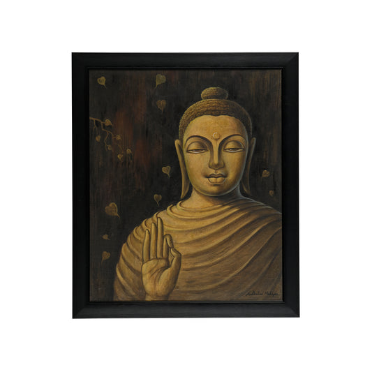 Buddha II Acrylic on Canvas - Madhukar Mahajan