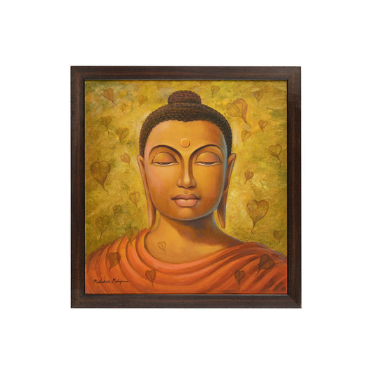 Buddha I Acrylic on Canvas -Madhukar Mahajan