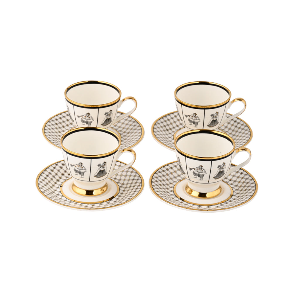 Gift Set - Byah  Tea Cup and Saucers set of 4