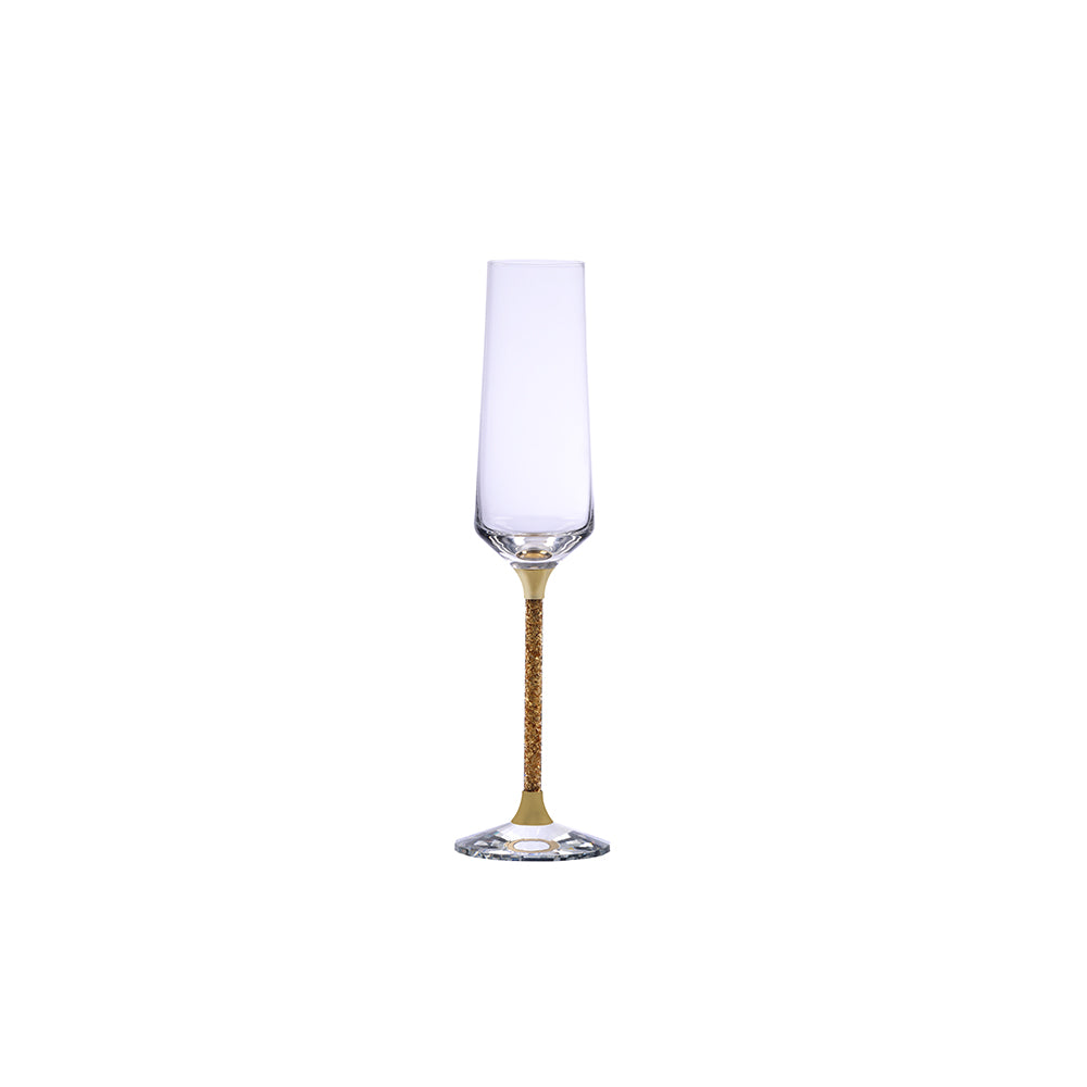 Gold Foil Champagne Glass Set of 2