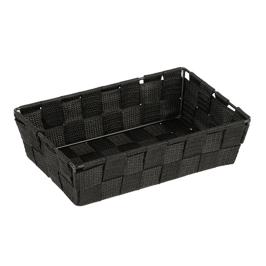 Alvaro Black Rectangular Basket Small