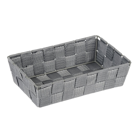 Alvaro Grey Rectangular Basket Small