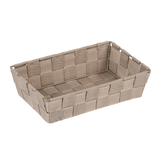 Alvaro Light Beige Grey Rectangular Basket Small