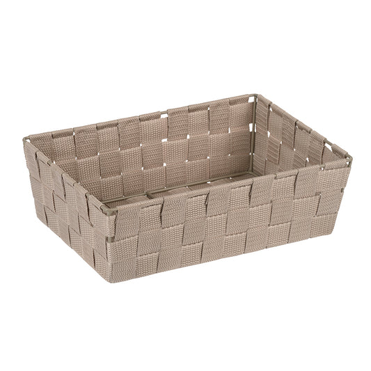 Alvaro Light Beige Grey Rectangular Basket Large