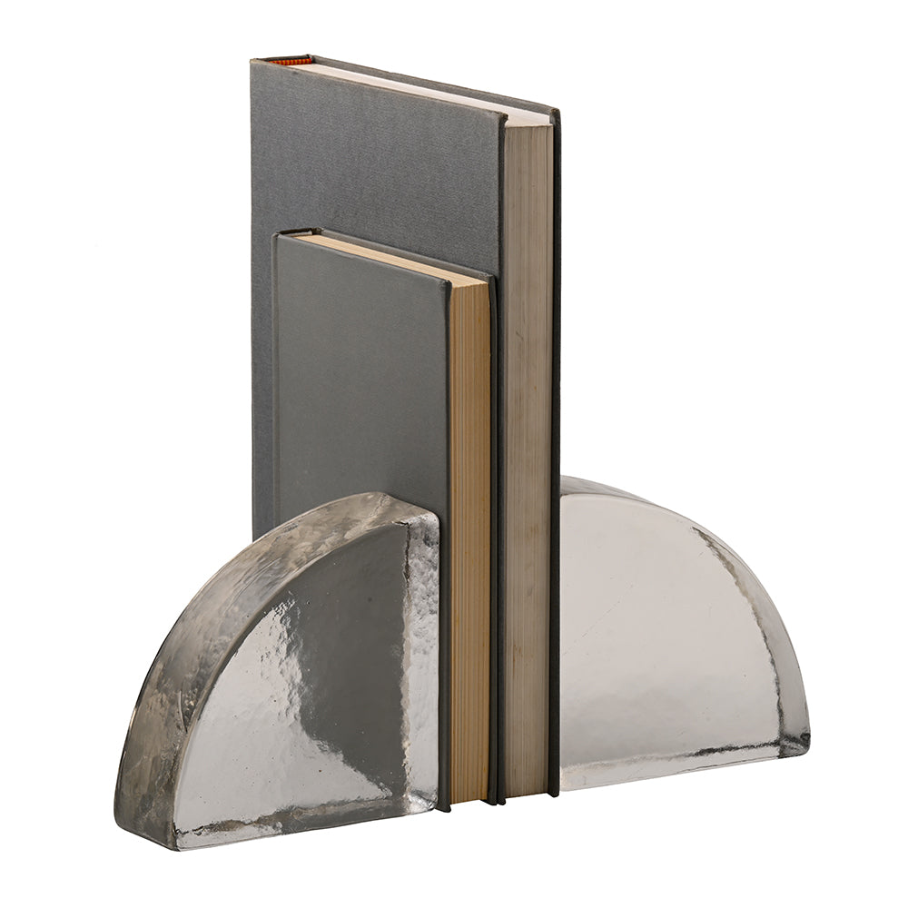 Plain Glass Bookend Set of 2